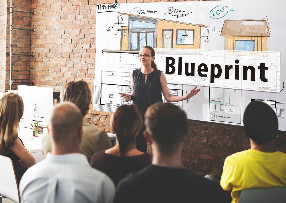 Blueprint Architecture Materplan Templace Concept