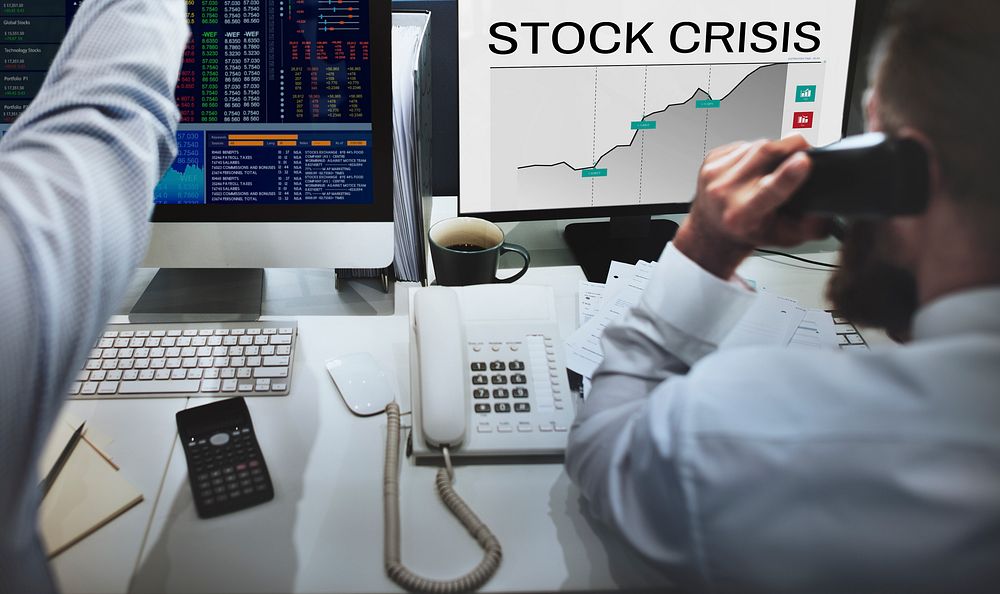 Stock Crisis Fail Money Concept