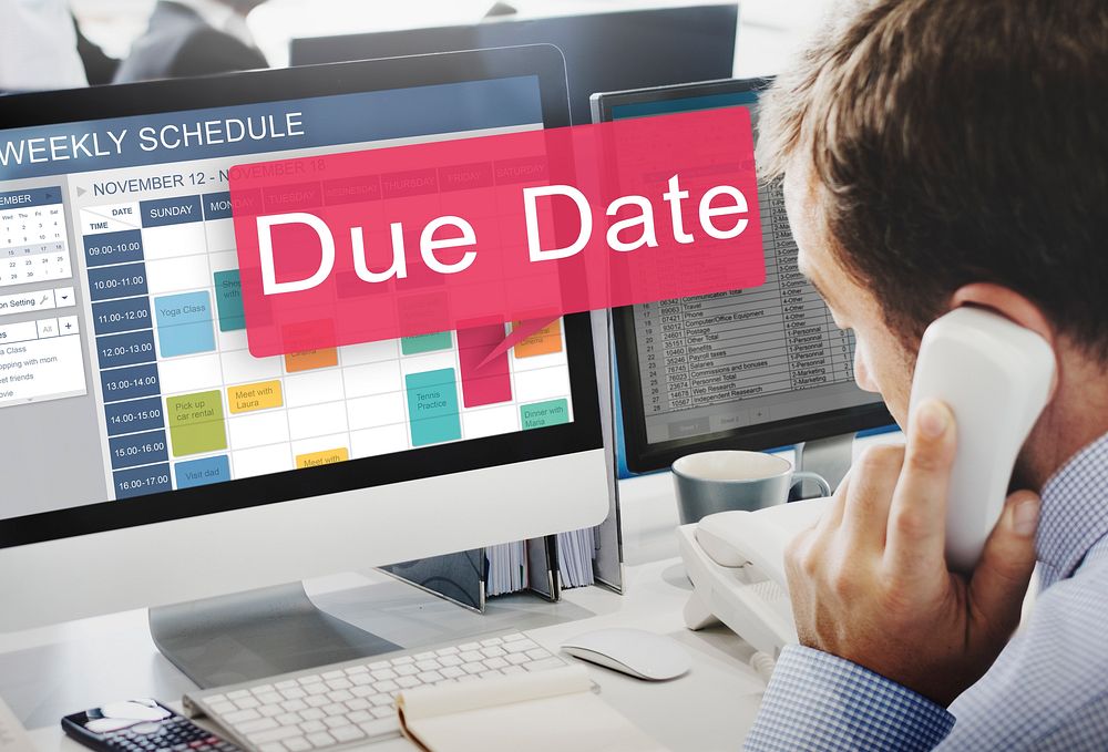 Due Date Deadline Schedule Calender Reminder To Do Concept