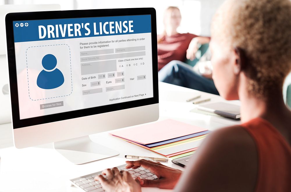 Drivers License Registeration Application Webpage Concept