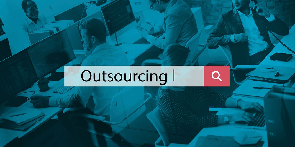 Outsourcing Workforce Manpower Freelance Outsource Concept
