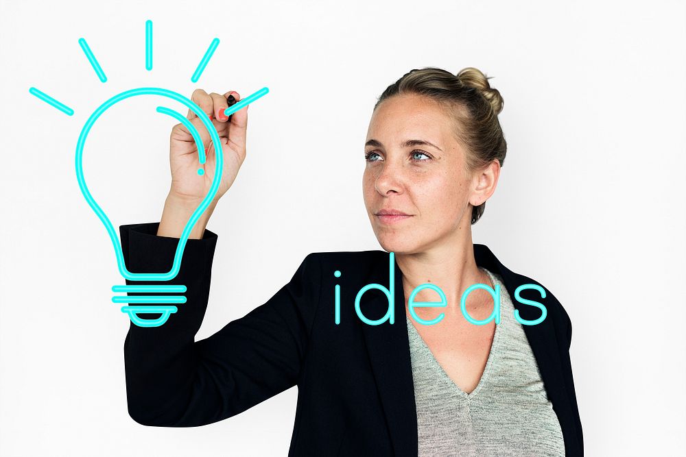 Light bulb icon ideas graphic