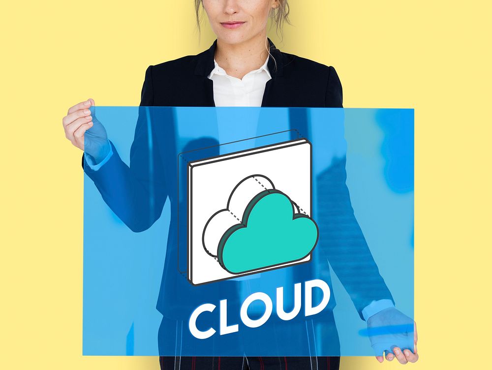 Data computing cloud icon graphic