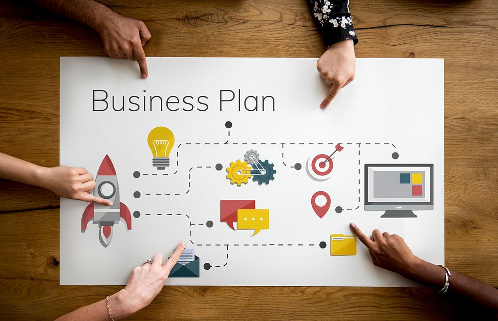 Business Venture Strategy Diagram Concept
