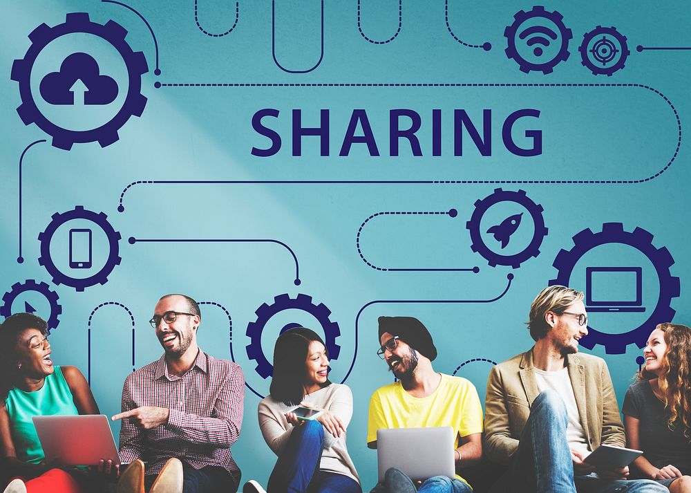 Social Media Sharing Online Exchange Concept