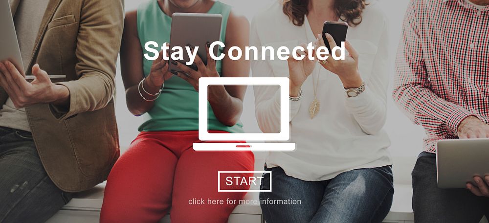 Stay Connected Interact Network Sharing Social Concept