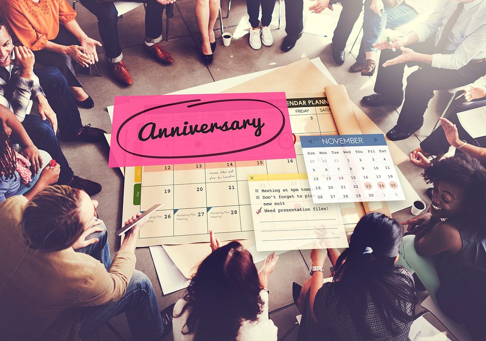 Anniversary Event Appointment Planner Calendar Concept
