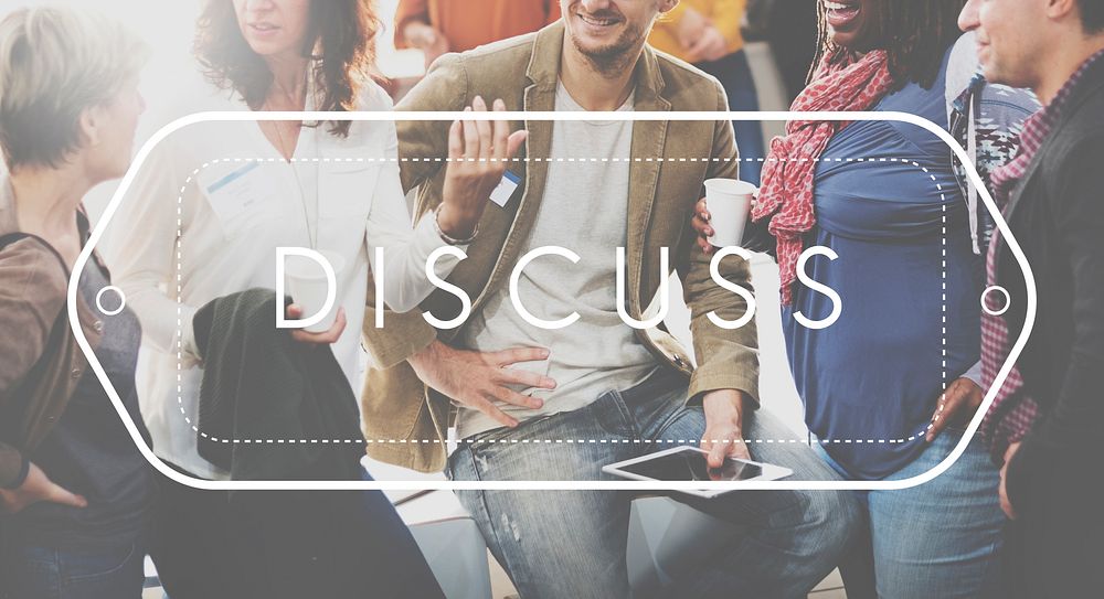 Discuss Discussion Talking Conversation Concept