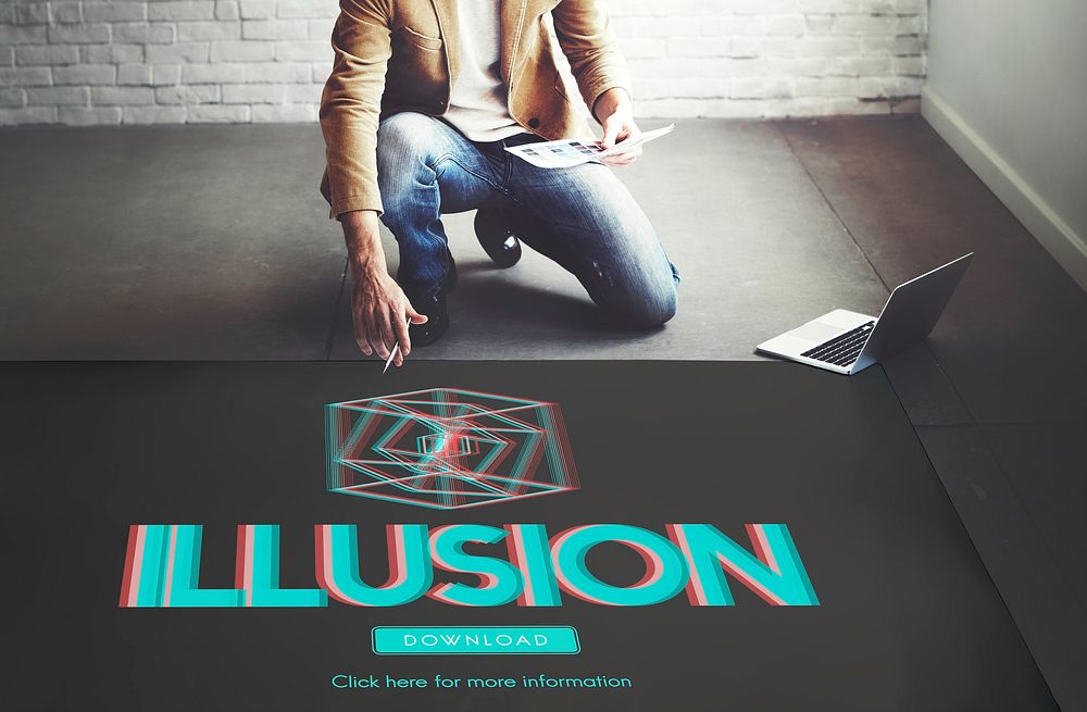3D Creativity Illusion Graphic Futuristic Concept