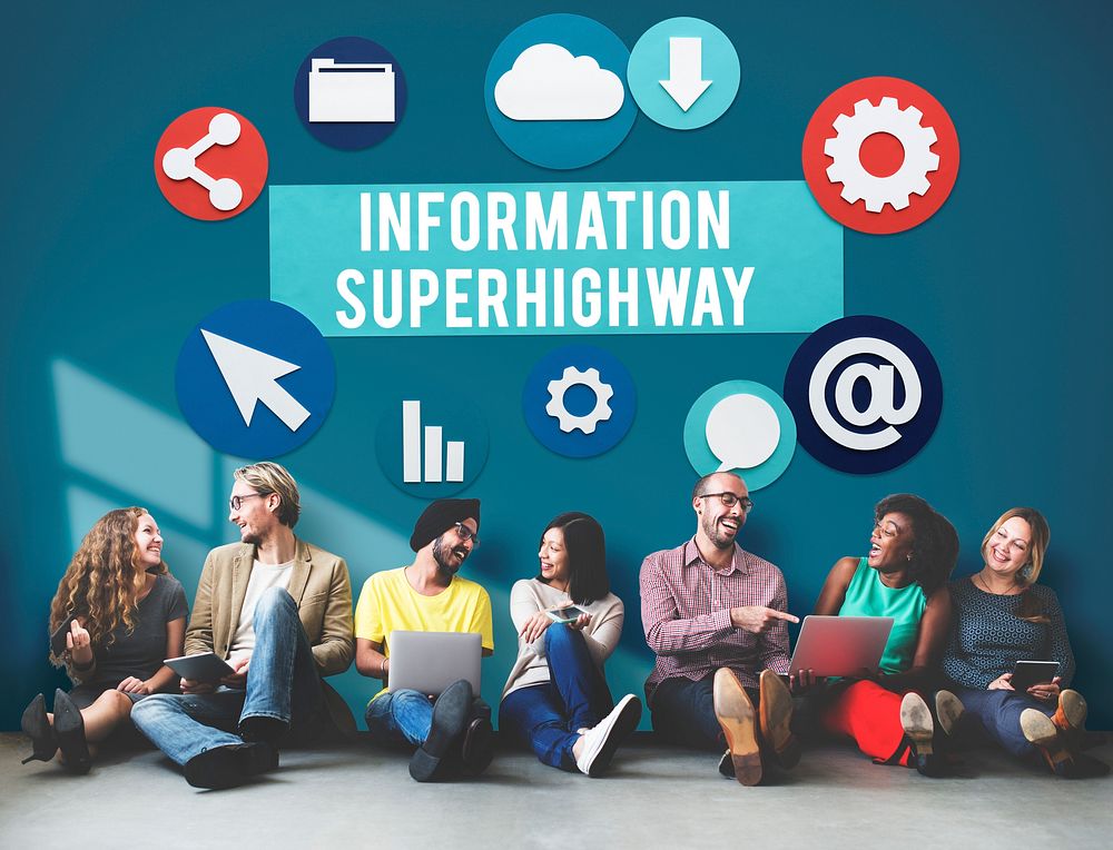 Information Superhighway Online Network Connect Concept