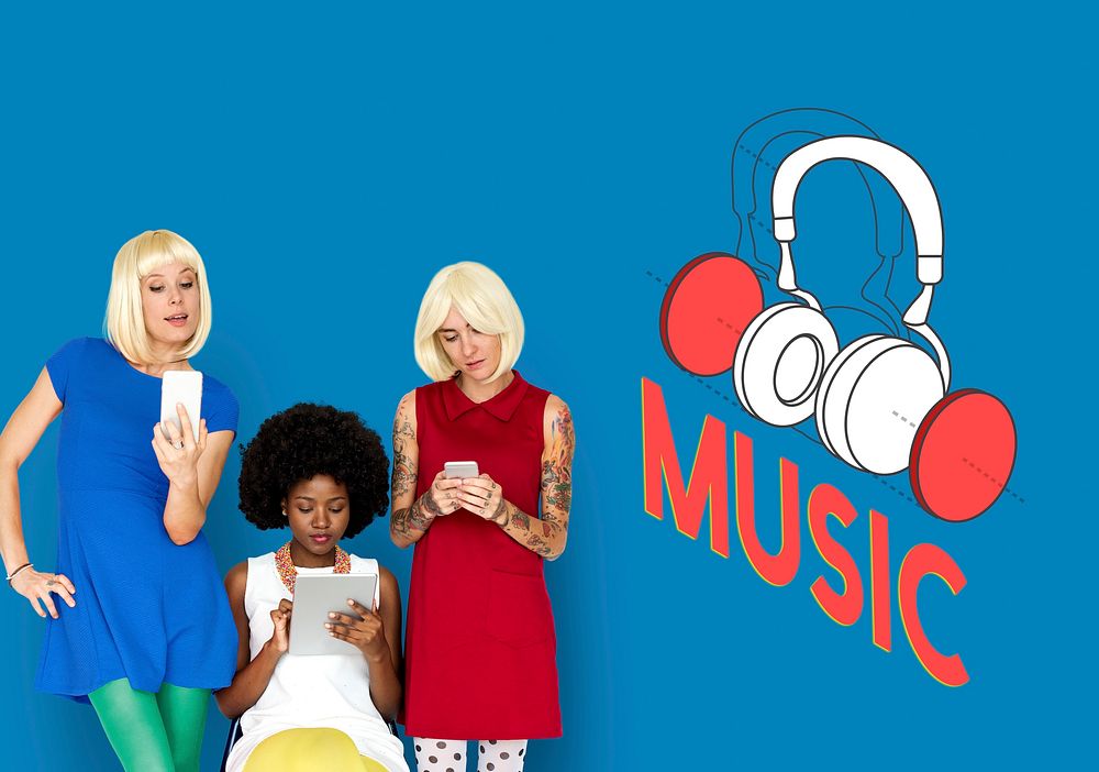 Music entertainment headphones icon graphic