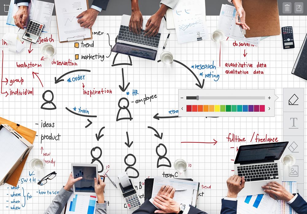 Organization Chart Management Planning Concept
