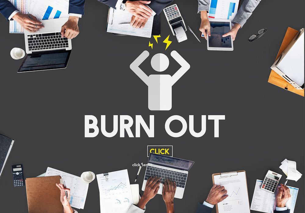 Burn out Stress Tired Overworked Concept