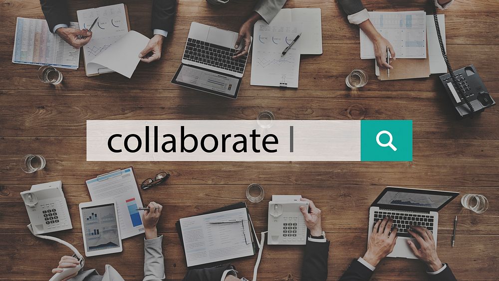 Collaborate Group Team Share Interaction Concept