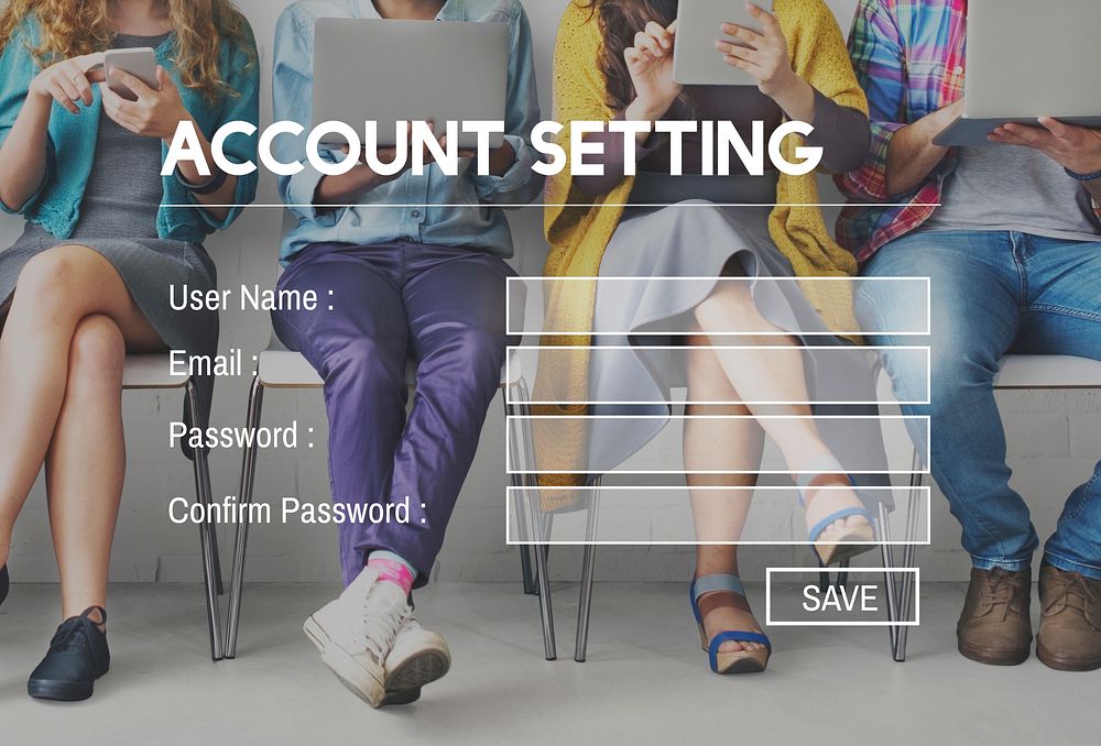 Account Setting Register Sign Up Membership Application Concept