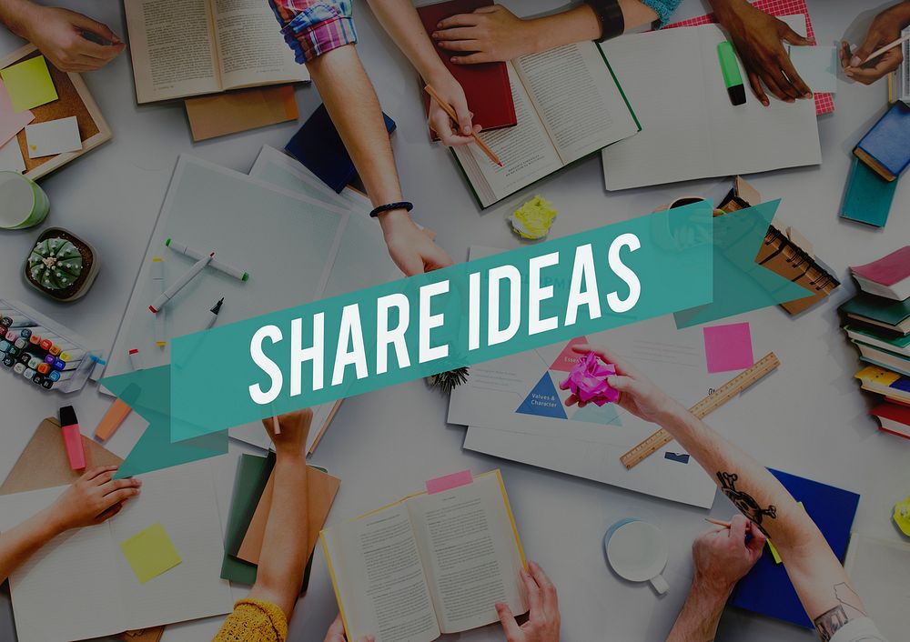 Share Ideas Social Media Social Networking Concept
