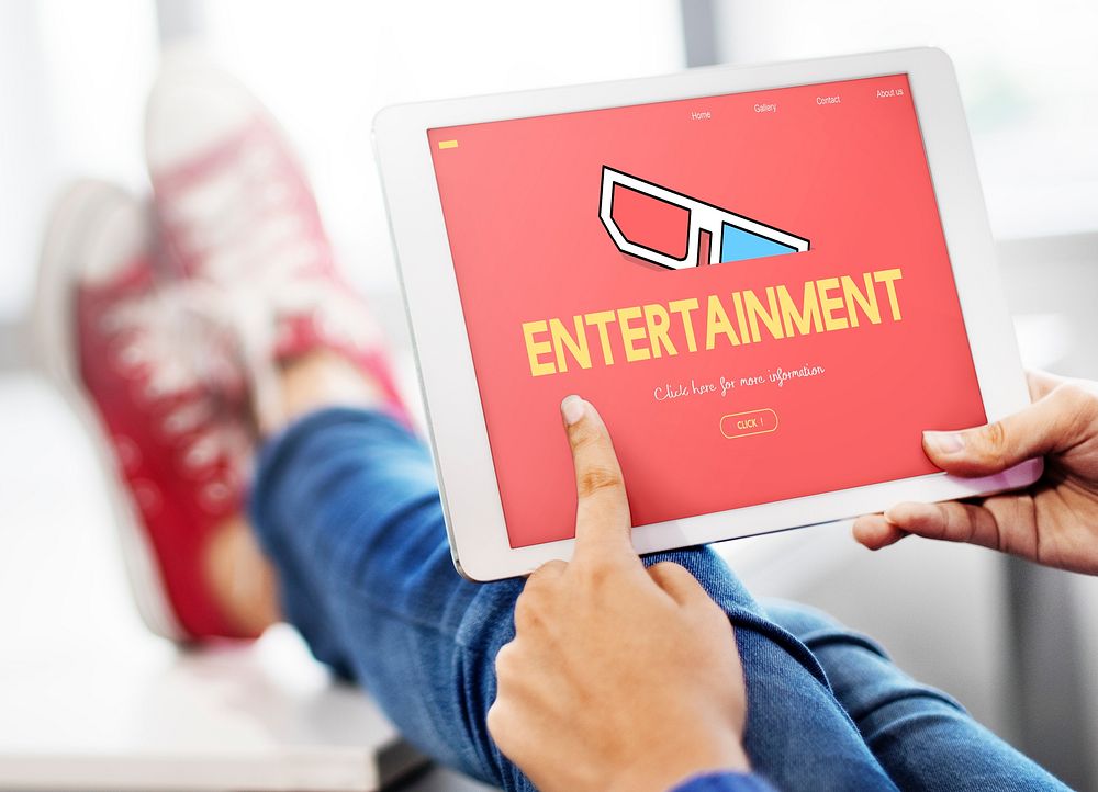 Entertainment 3D Glasses Movie Media Recreation Online Concept