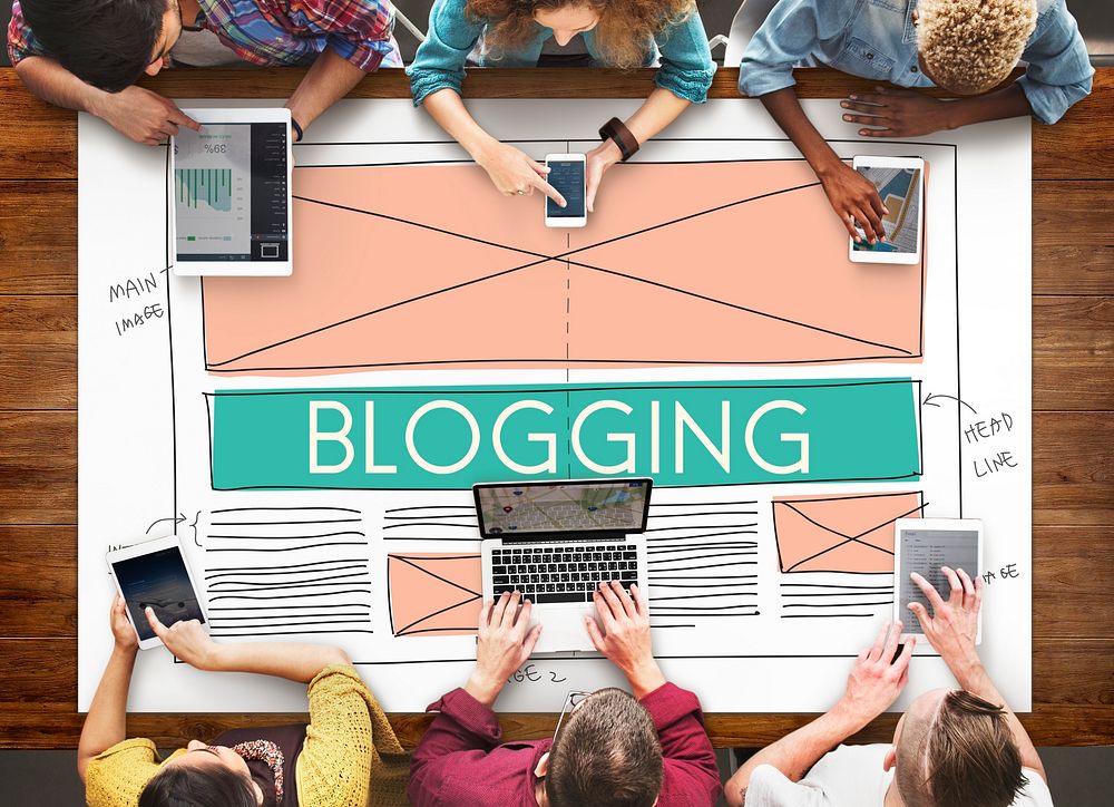 Blogging Blog Social Media Networking Internet Connecting Concept