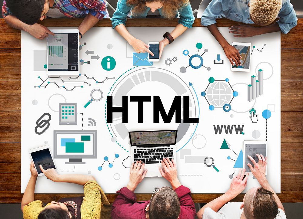HTML Communication Interconnection Internet Networking Concept