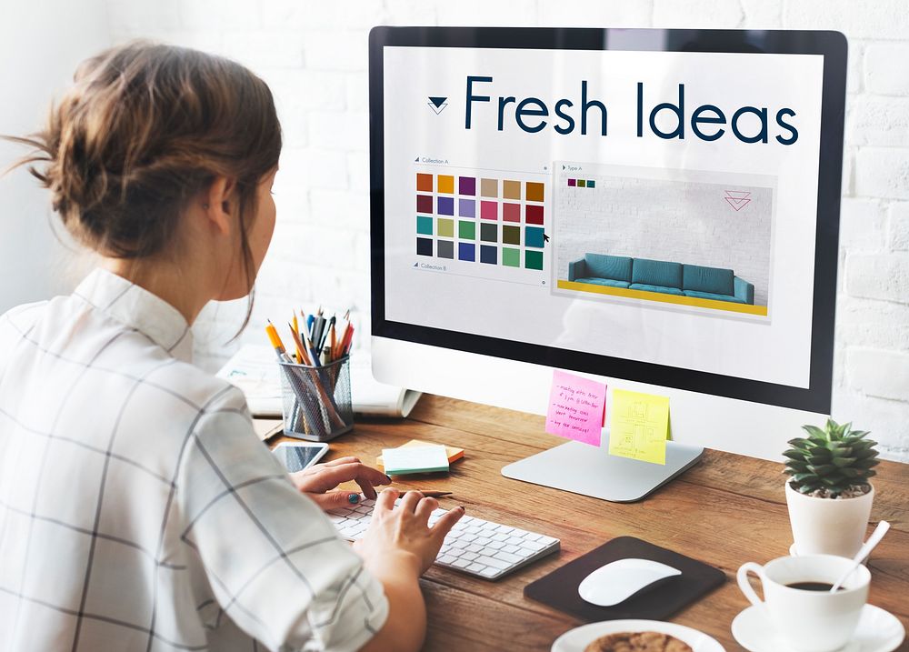 Fresh Ideas Be Creative Inspiration Design Logo Concept