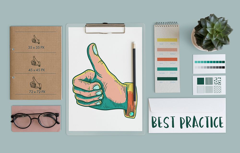 Best Practice Thumbs Up Approval Concept