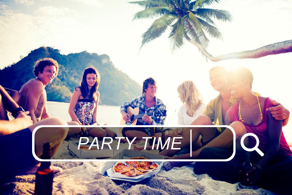 Party Time Beach Enjoyment Summer Holiday Concept