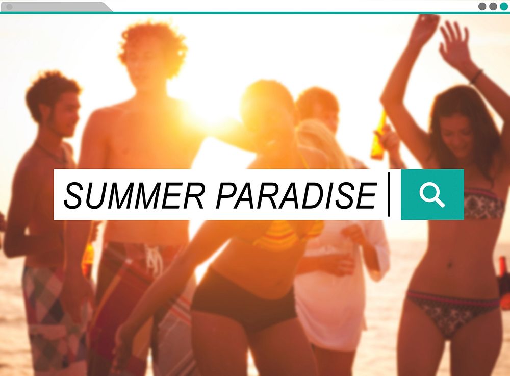 Summer Paradise Search Website Beach Concept