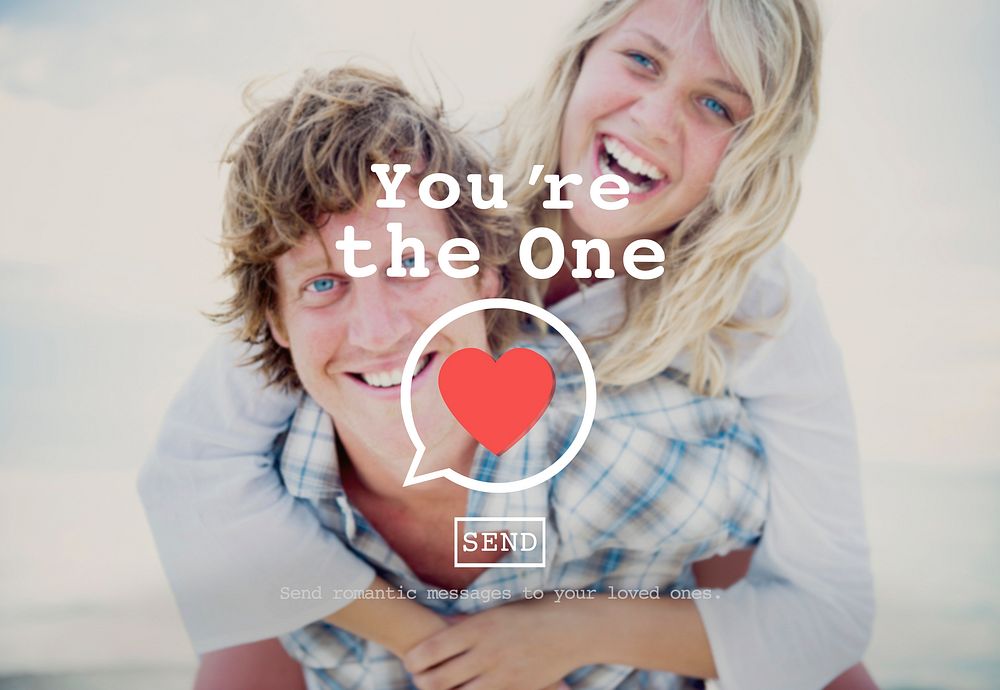 You are the One Valentine Romance Love Heart Dating Concept