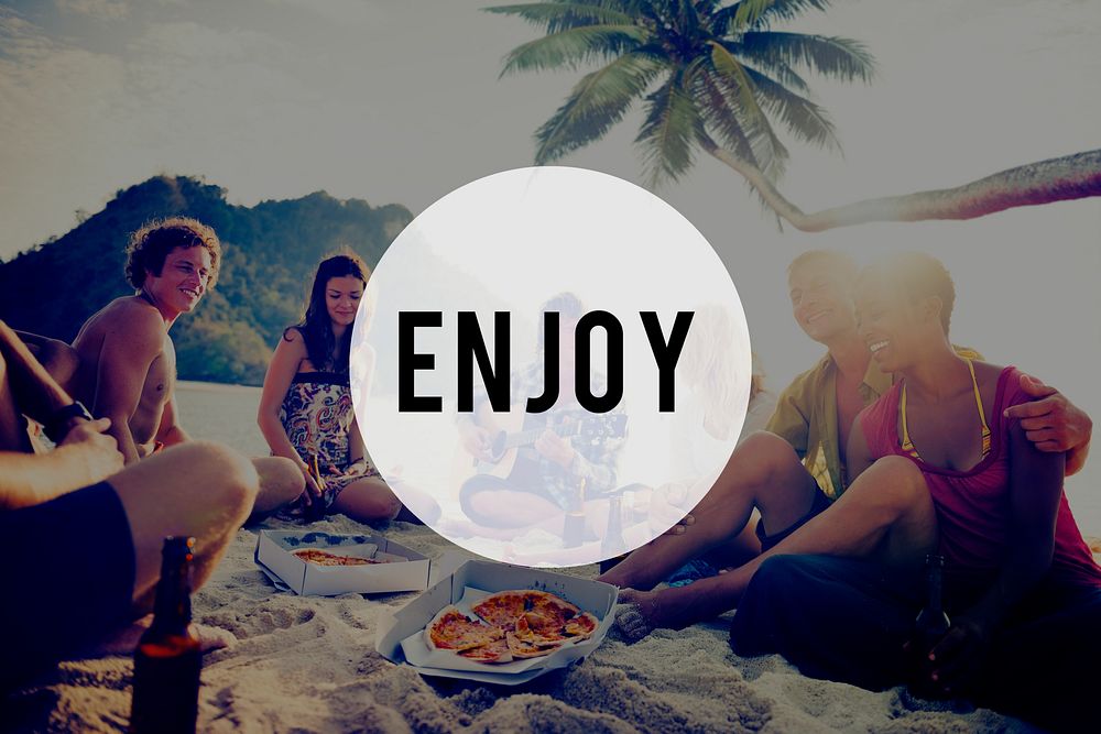 Enjoy Summer Friendship Beach Vacation Concept
