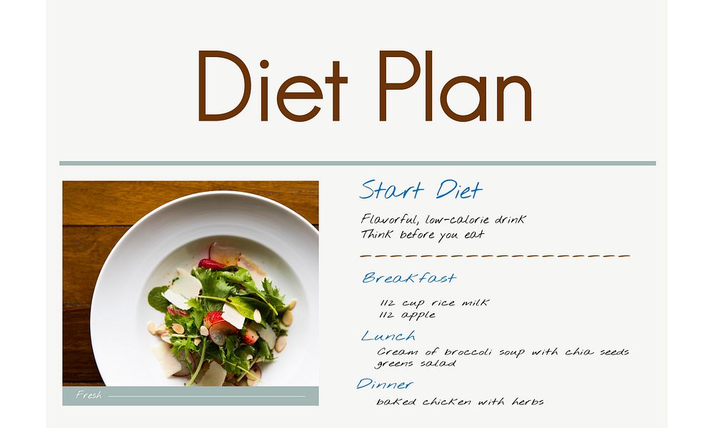 Diet Plan Healthy Living Concept