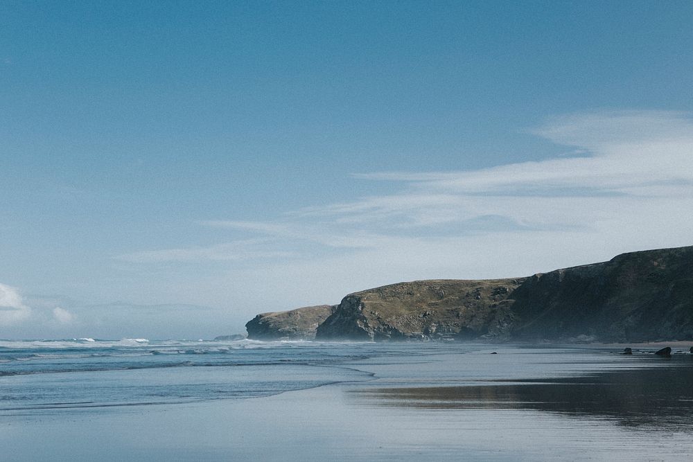 Clear skies over the sea