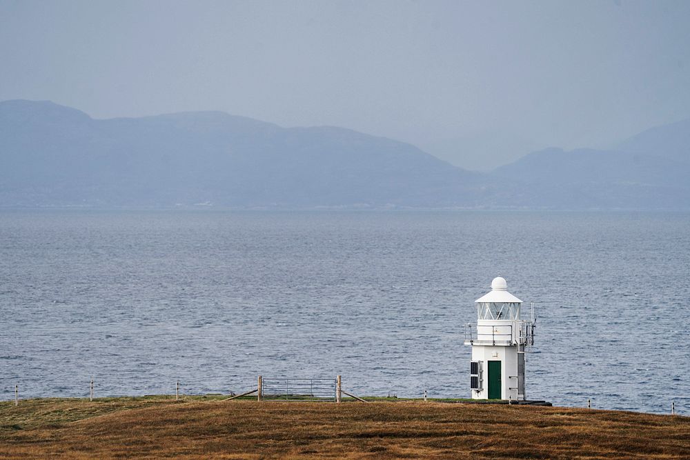 View of Vaternish Lighthouse on Isle of Skye, Scotland