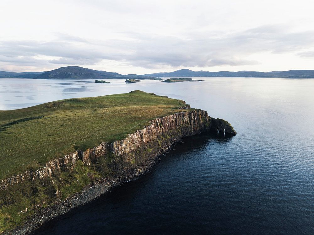 Isle of Skye at Scotland drone shot