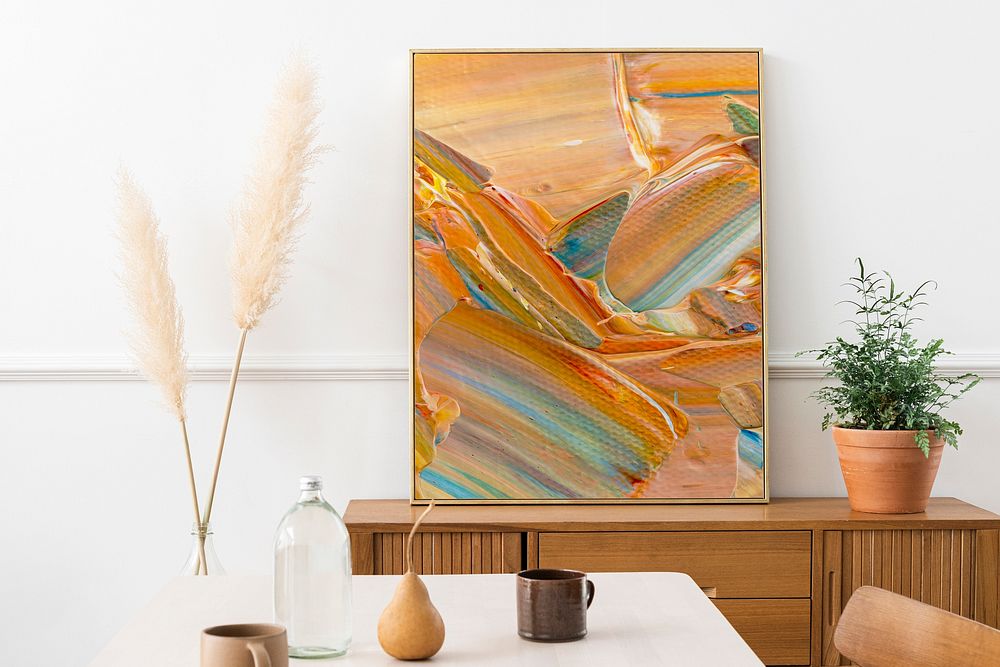 Framed abstract acrylic painting, aesthetic | Free Photo - rawpixel