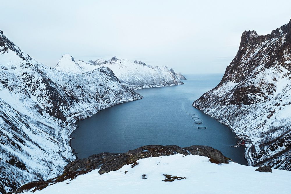 Segla mountain in Norway during the winter