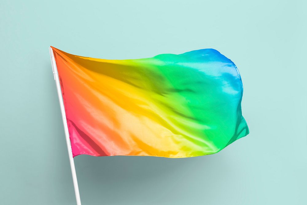 Waving pride flag, LGBTQ photo