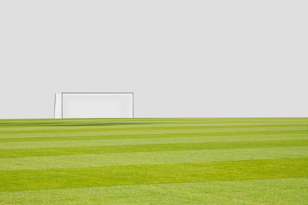 Football grass field border, sport photo psd