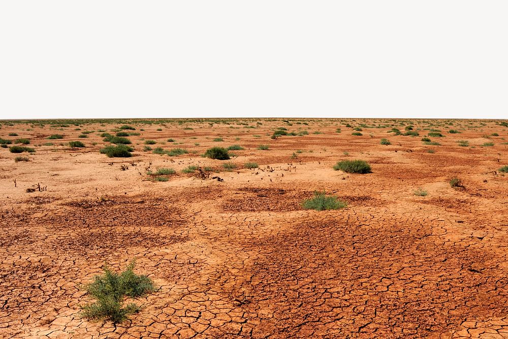Cracked ground border, Wild West desert psd