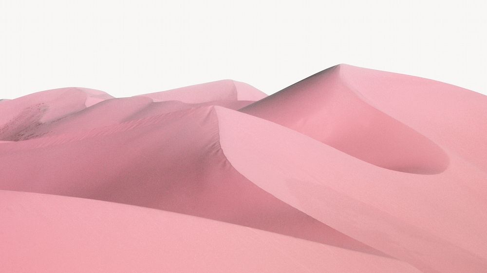 Pink desert computer wallpaper, nature border background