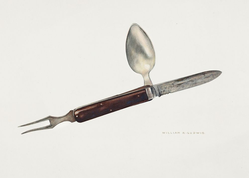 Cutlery Kit (ca. 1941) by William Ludwig. Original from The National Gallery of Art. Digitally enhanced by rawpixel.