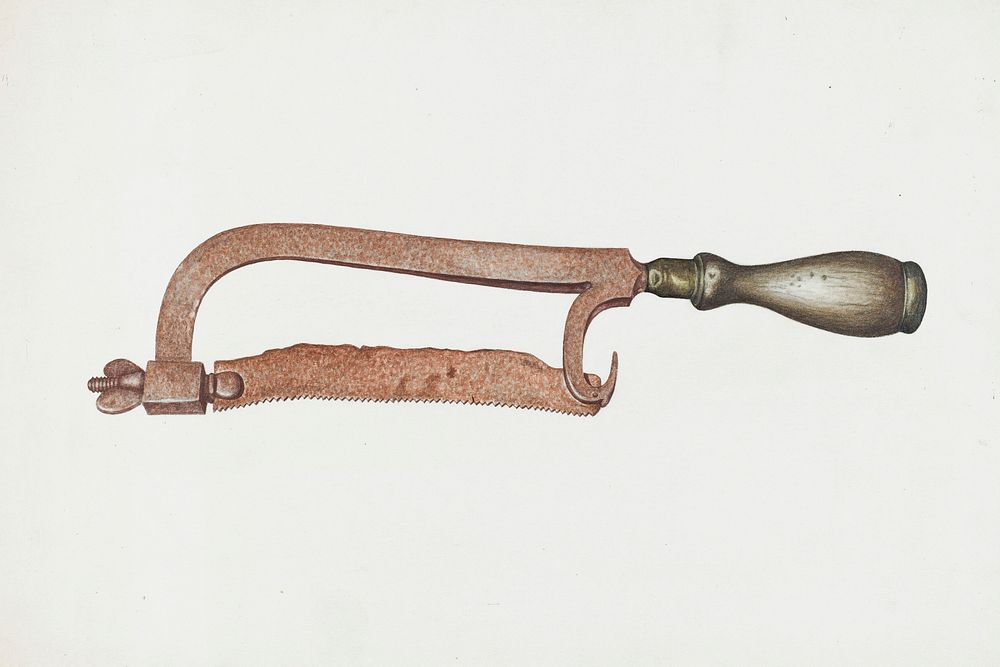 Hack Saw (ca. 1938) by Paul Poffinbarger. Original from The National Gallery of Art. Digitally enhanced by rawpixel.