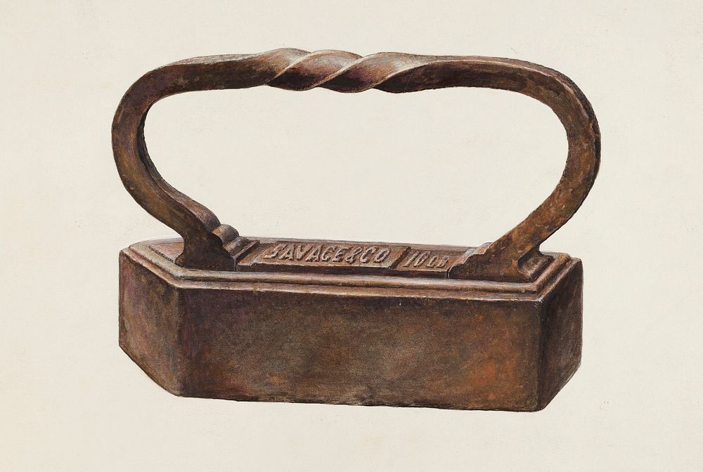 Tailor's Goose Iron (ca.1939) by Henrietta S. Hukill. Original from The National Gallery of Art. Digitally enhanced by…
