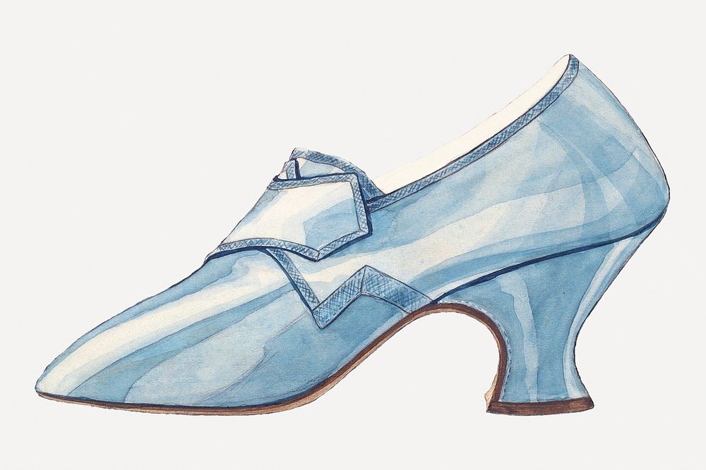 Woman's Shoe vintage illustration, remixed from the artwork by Melita Hofmann.