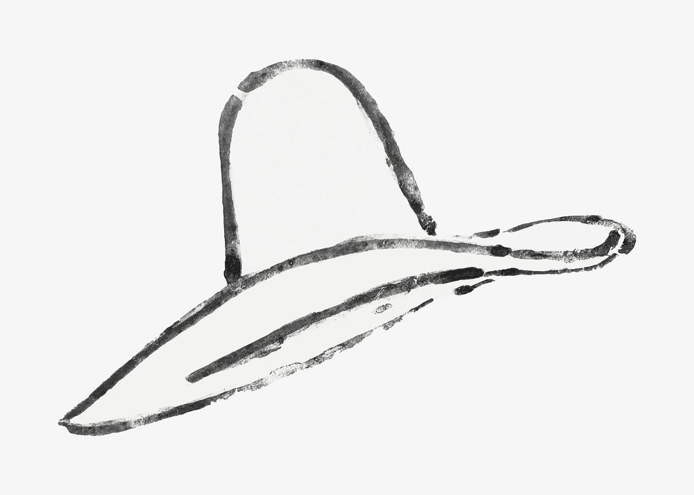 Hat vector vintage drawing, remixed from artworks from Leo Gestel