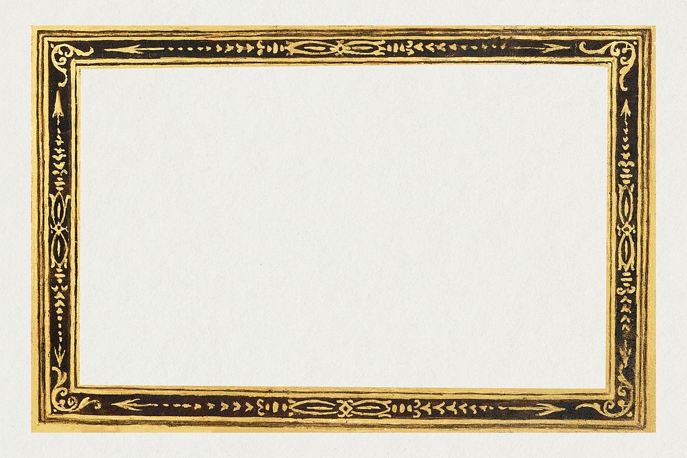 Filigree gold vintage border frame