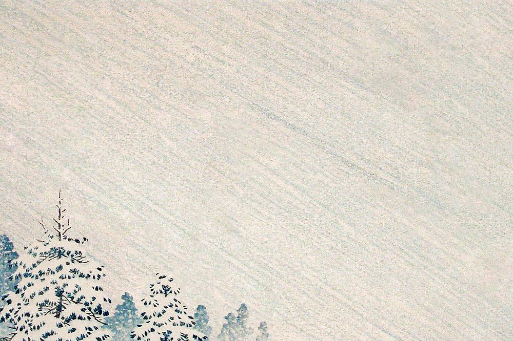 Snow-covered pine forest background illustration