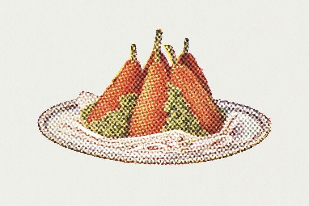 Vintage hand drawn croquettes of rice illustration