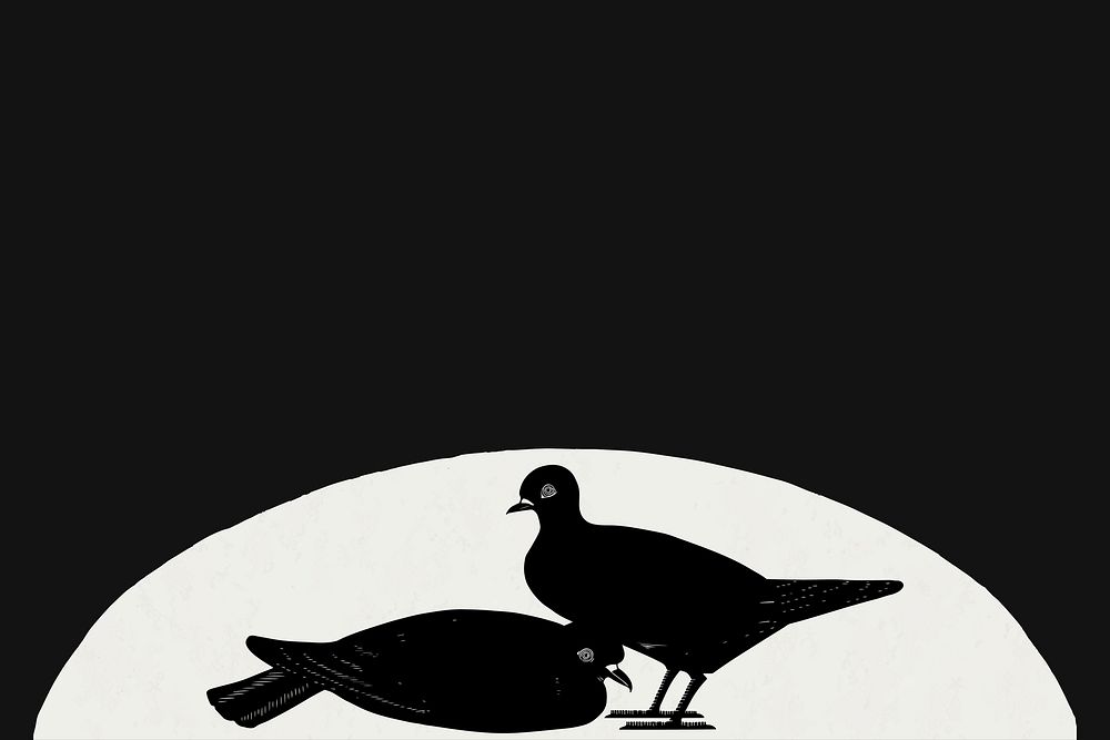 Vintage pigeon animal art print background vector, remix from artworks by Samuel Jessurun de Mesquita