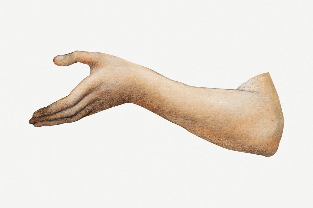 Helping hand gesture on off white background
