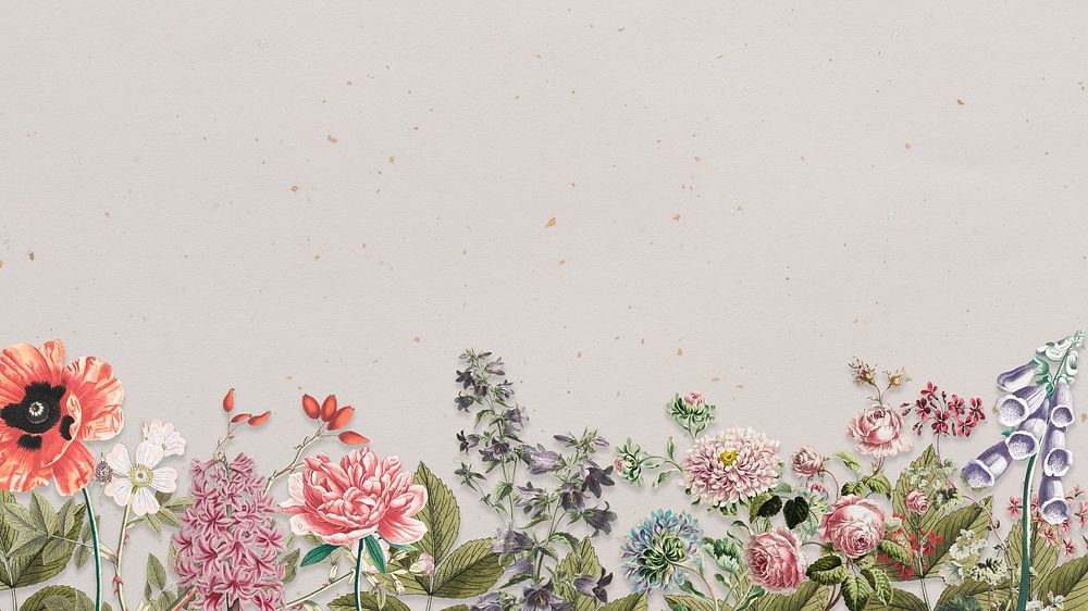 Spring background with vintage flowers